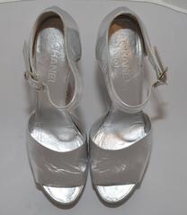 Chanel Resort 2009 Metallic Silver Miami Vice Gun Platform Heels