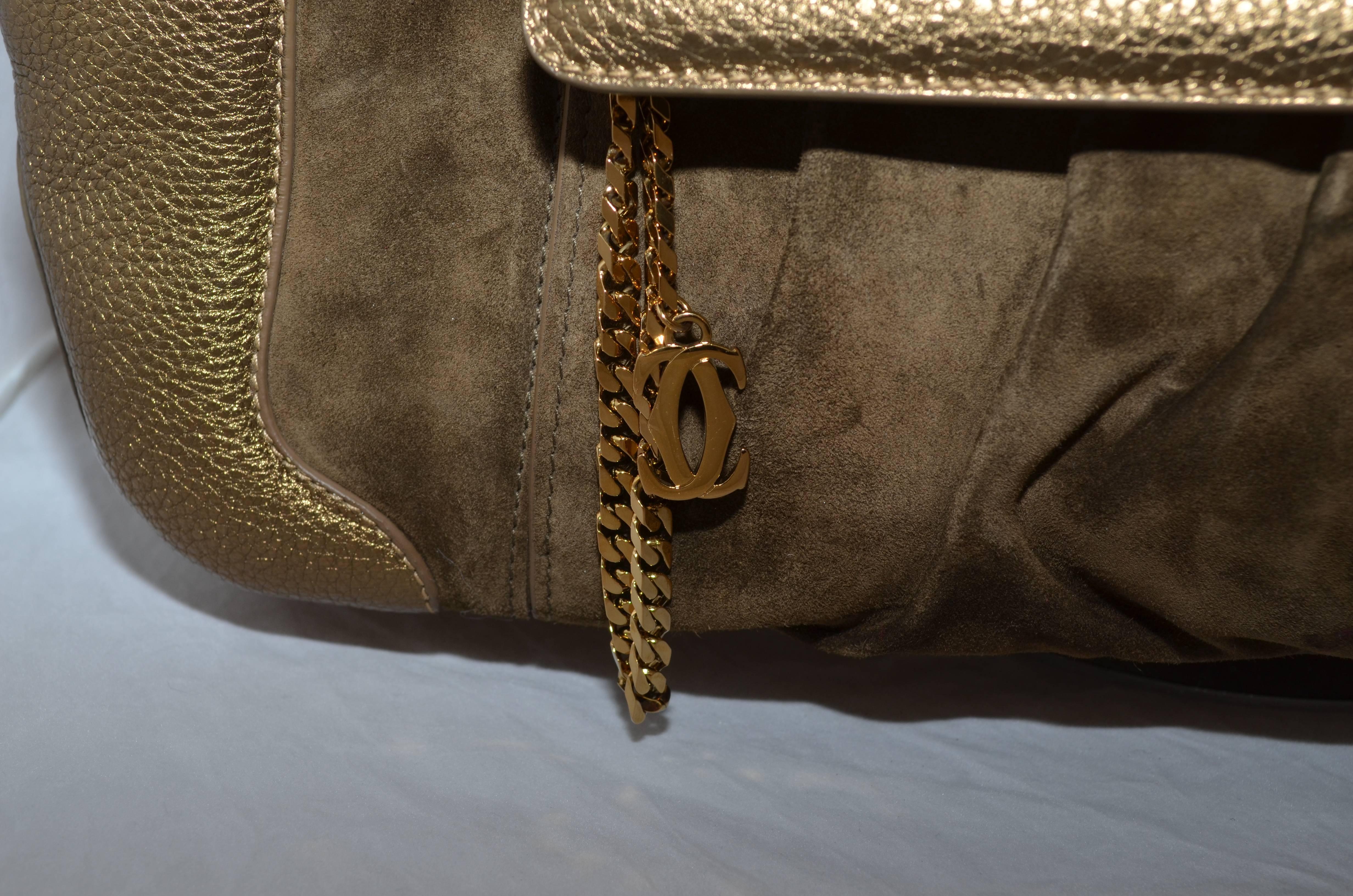 Brown Cartier La Dona Chain Handle Shoulder Bag