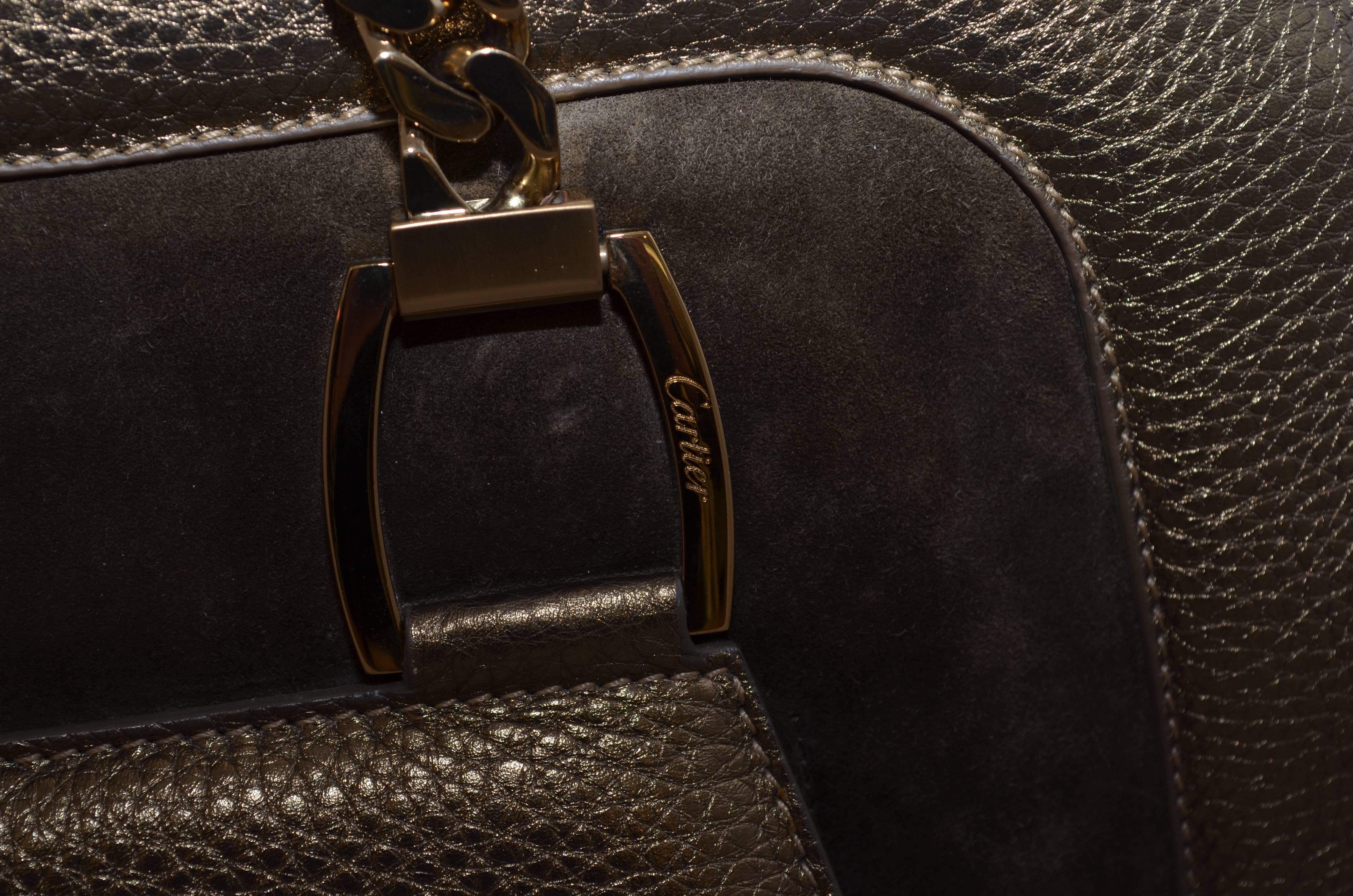 Cartier La Dona Chain Handle Shoulder Bag In Excellent Condition In Carmel, CA