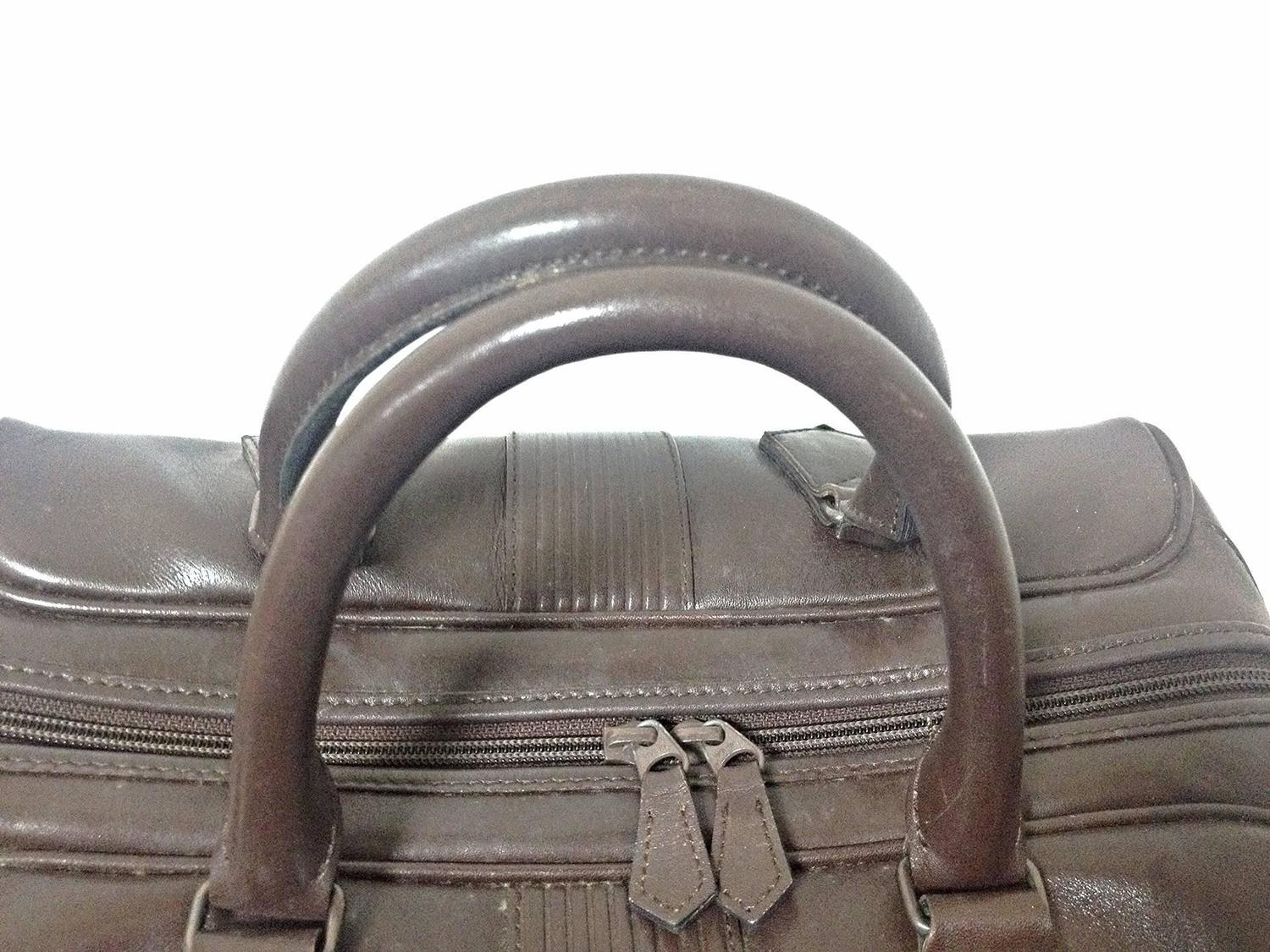 Vintage Yves Saint Laurent genuine dark brown leather daily use ...  