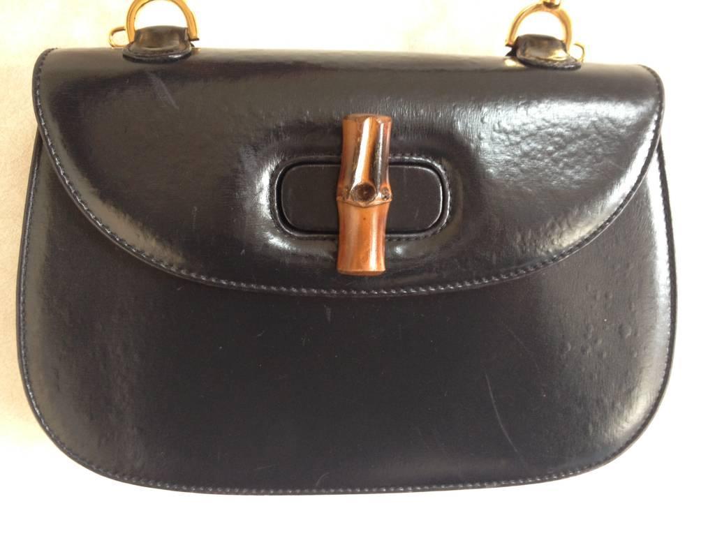 birkin bag fake - Vintage Gucci black genuine leather handbag with bamboo handle and ... birkin bag fake - Vintage Gucci black genuine leather handbag with bamboo handle and ...