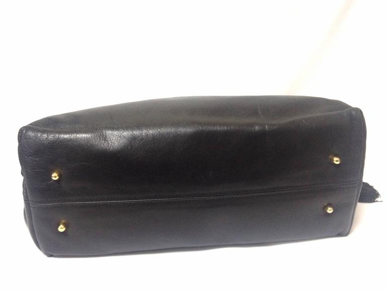 Vintage VALENTINO sac black nappa leather bolide style bag with a large ...
