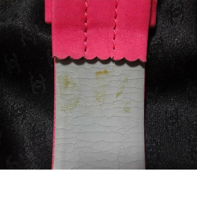 Pink 80's Vintage Christian Dior tropical pink suede leather belt with gold motif