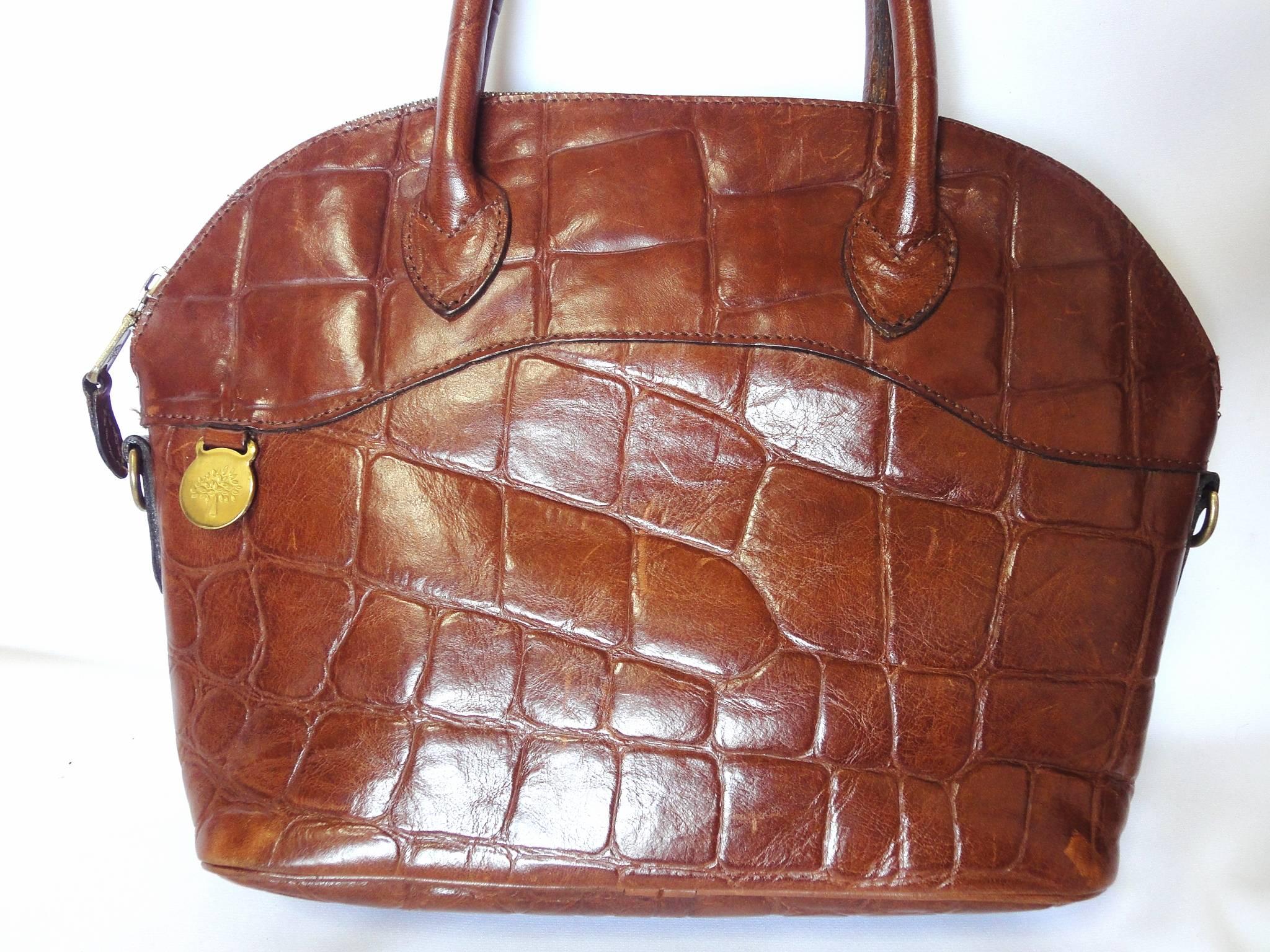 mulberry vintage croc bag