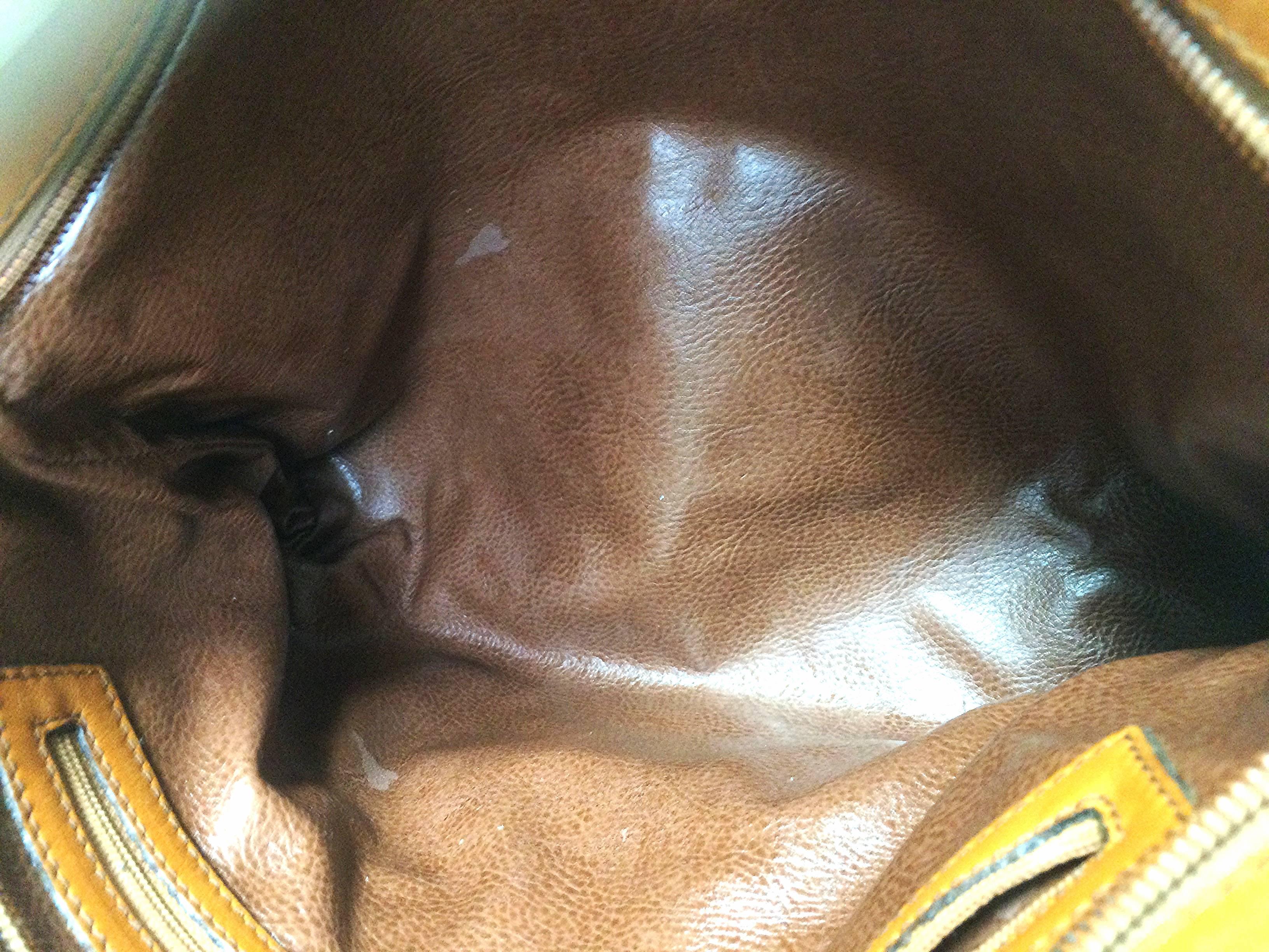 Women's or Men's Vintage Fendi orange brown genuine leather mini document bag, clutch purse. For Sale