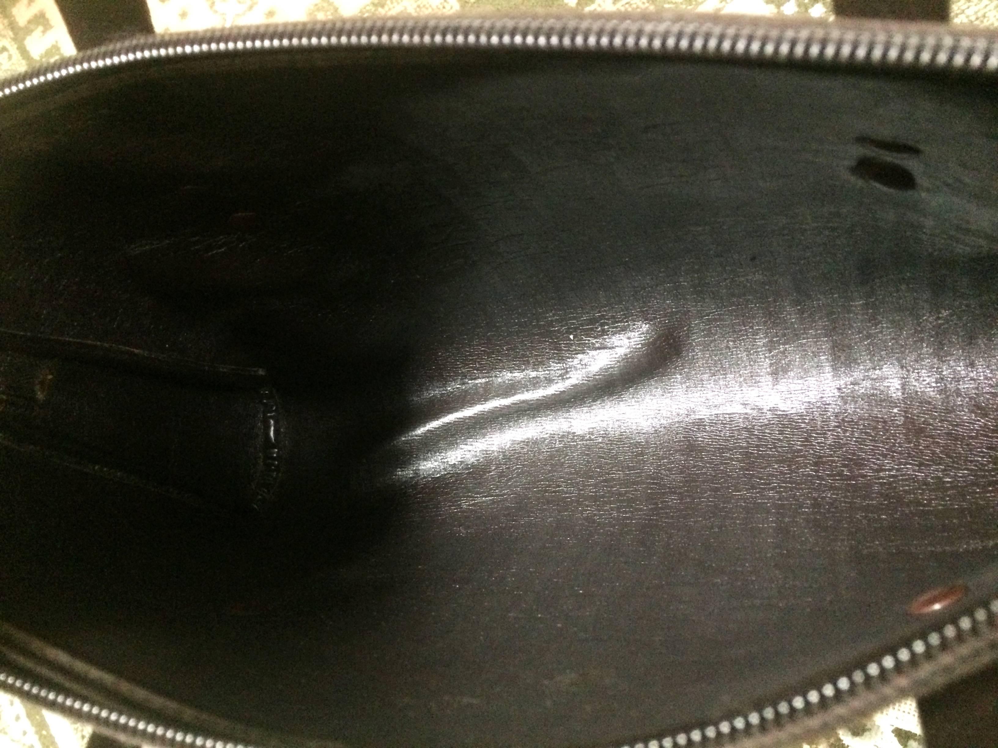 Vintage Christian Dior brown trotter jacquard mini handbag with leather handles. 1