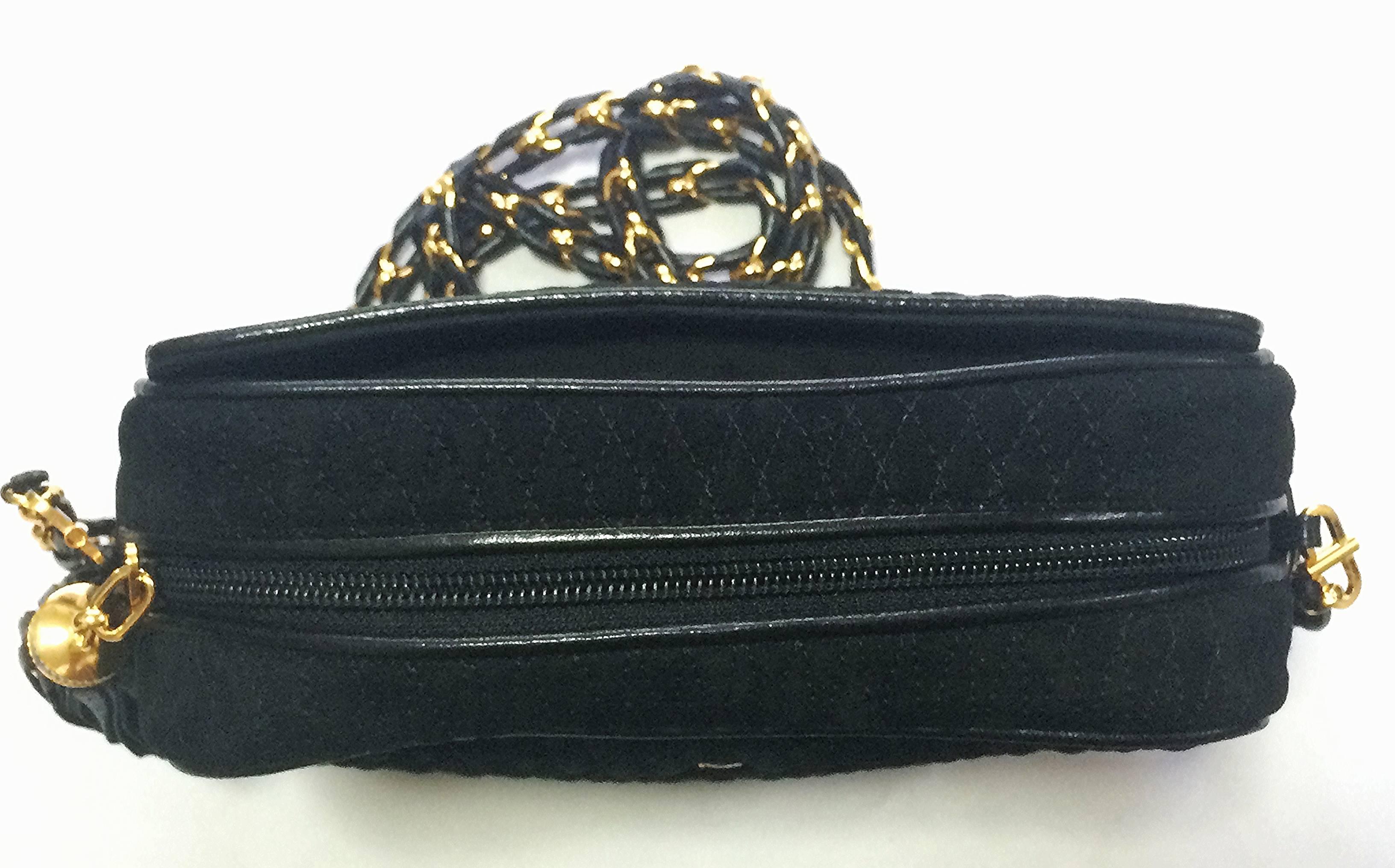 Black Vintage BALLY genuine black suede quilted shoulder camera bag with fringe.