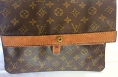 70's, 80's vintage Louis Vuitton monogram envelope style document portfolio bag.