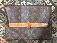70's, 80's vintage Louis Vuitton monogram envelope style document portfolio bag.