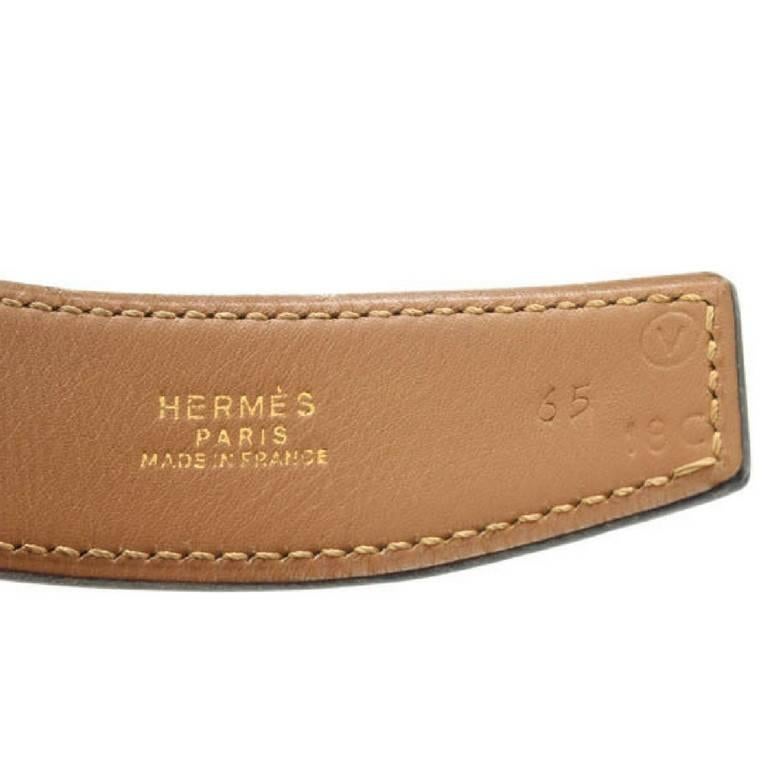 MINT. Vintage HERMES black box calf leather Kelly belt. Stamp V in O, 1992.  4