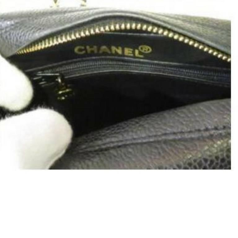Black MINT. Vintage Chanel black caviar leather 2.55 camera bag style shoulder bag. For Sale