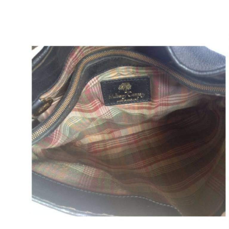 Women's or Men's Vintage Mulberry hobo bucket black scotchgrain hobo shoulder bag。 For Sale