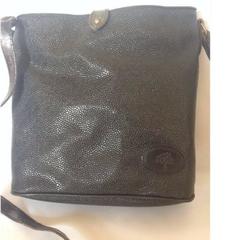 Vintage Mulberry hobo bucket black scotchgrain hobo shoulder bag。
