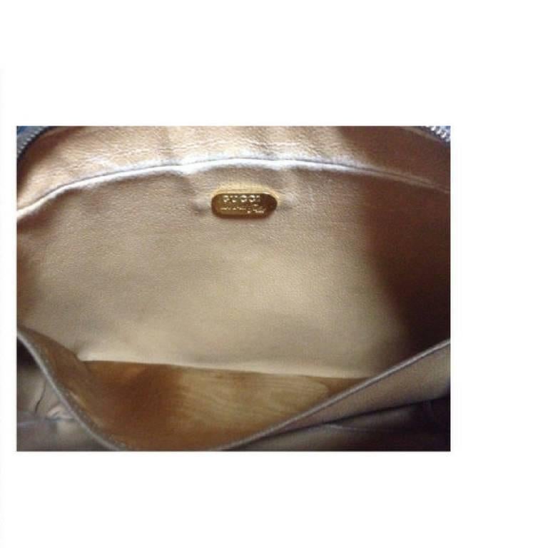 Vintage Gucci Plus beige monogram large size makeup case, toiletry pouch, p 1