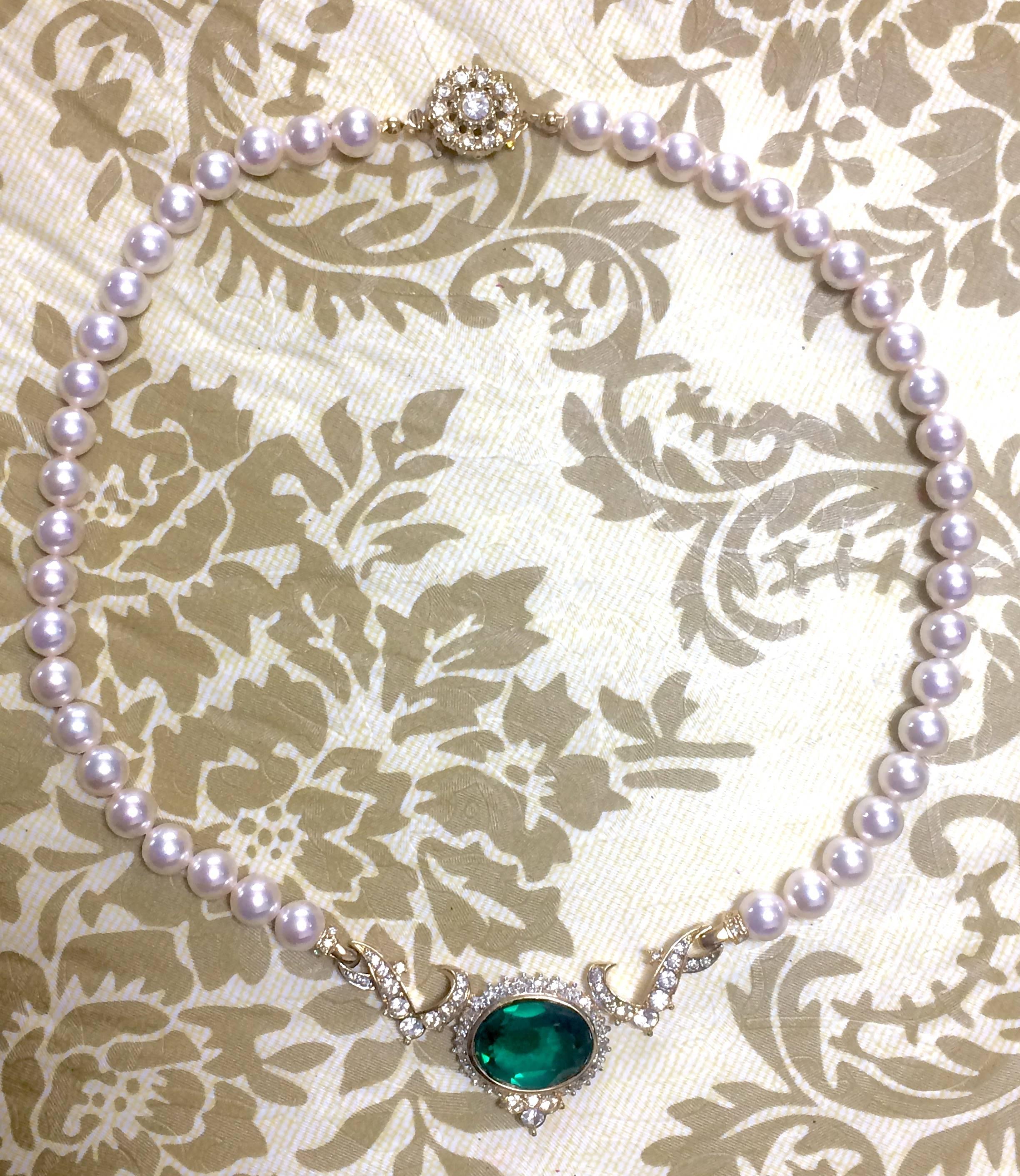 green swarovski necklace