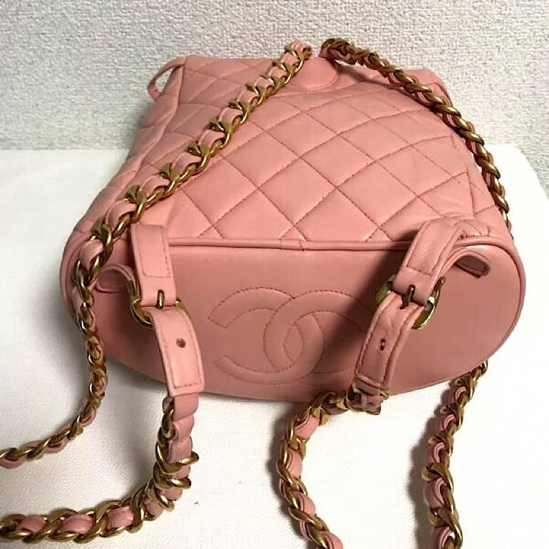 chanel pink backpack
