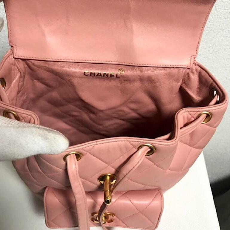 chanel backpack pink