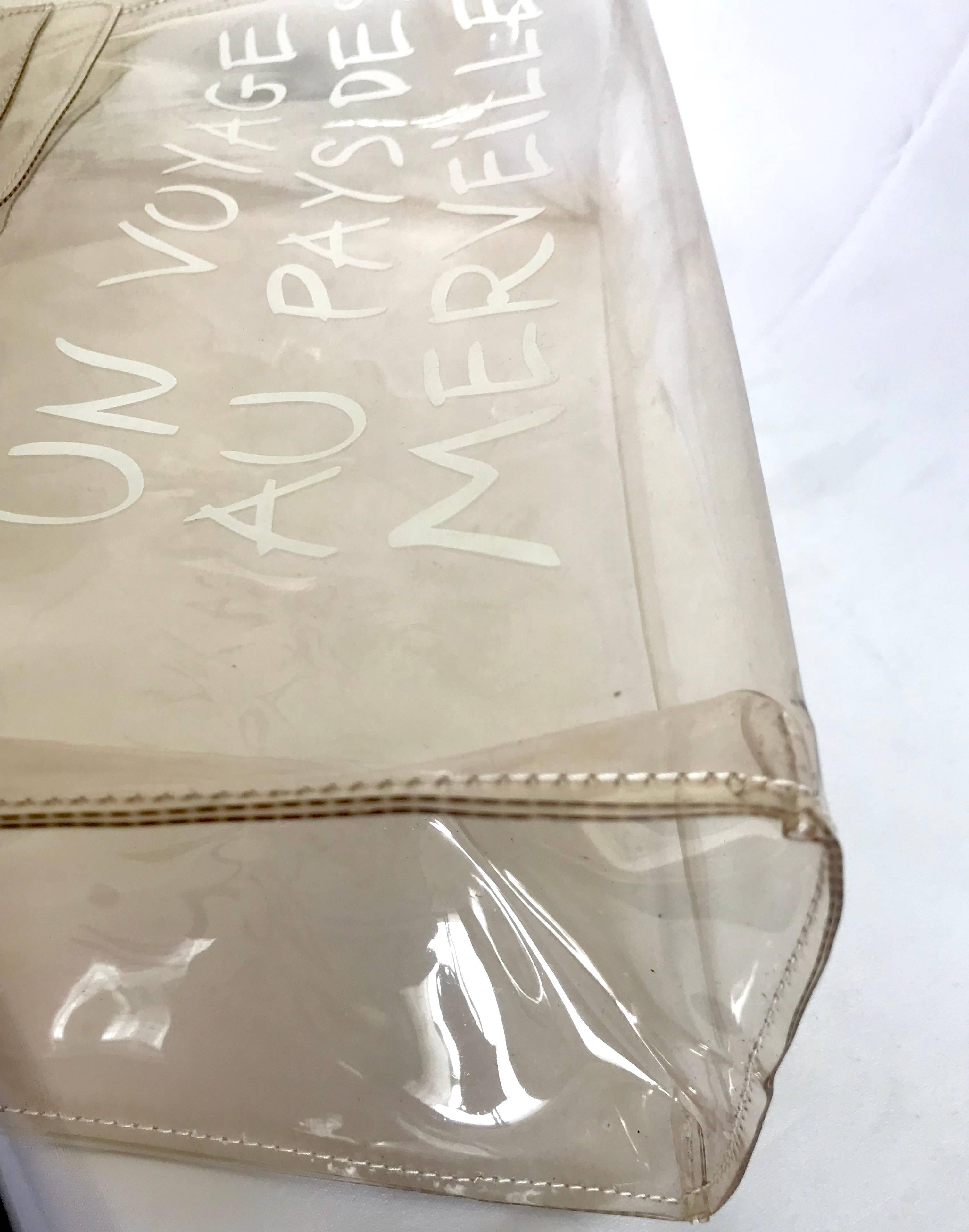 MINT. Vintage Hermes clear, transparent vinyl Kelly bag, Japan limited Edition.  5