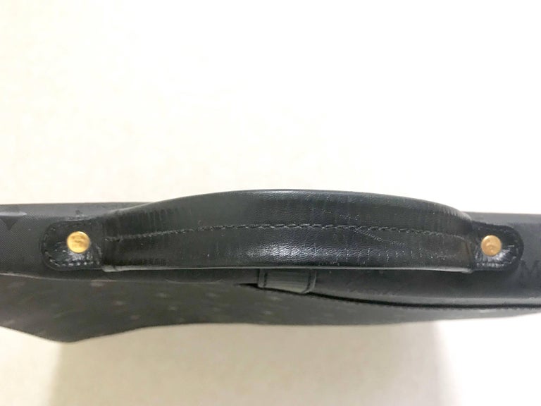 Vintage MCM black monogram briefcase, business bag, document bag