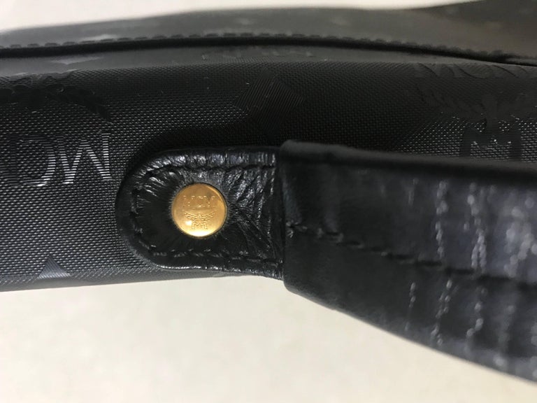 Vintage MCM black monogram briefcase, business bag, document bag