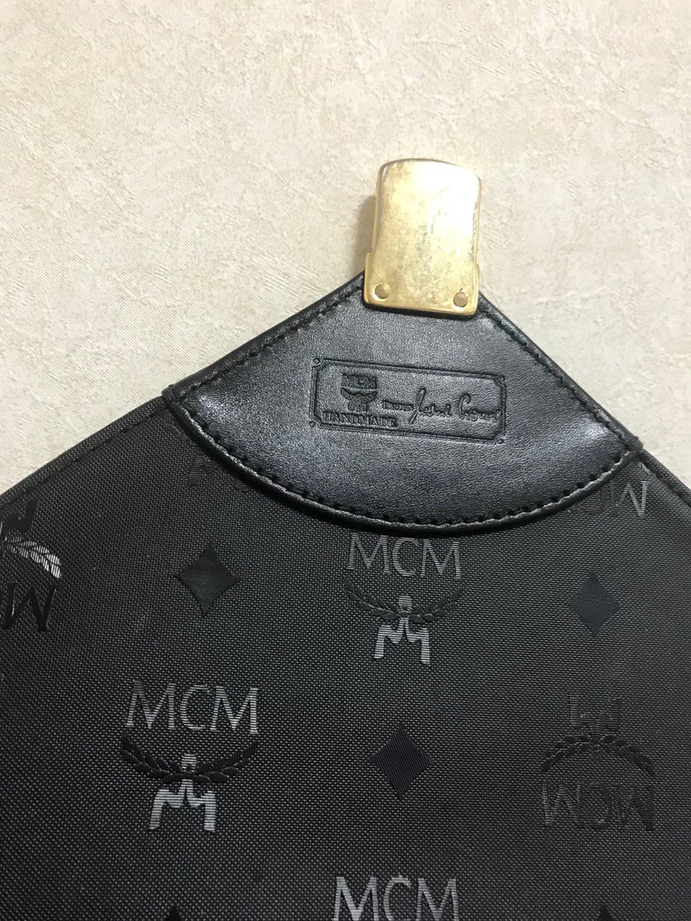 Vintage MCM black monogram briefcase, business bag, document bag