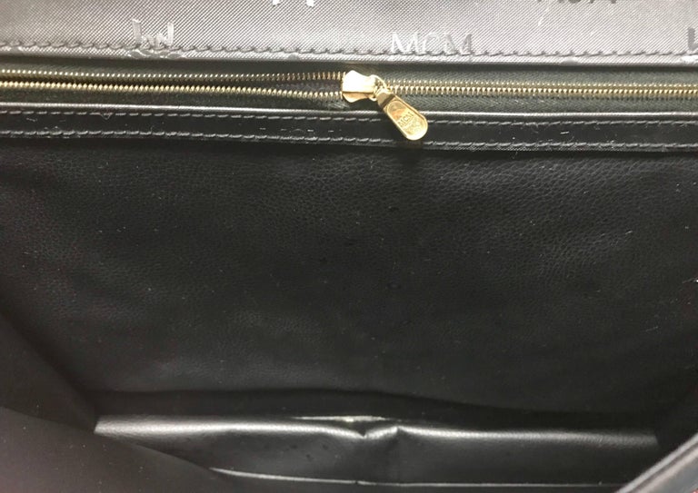 Vintage MCM black monogram briefcase, business bag, document bag
