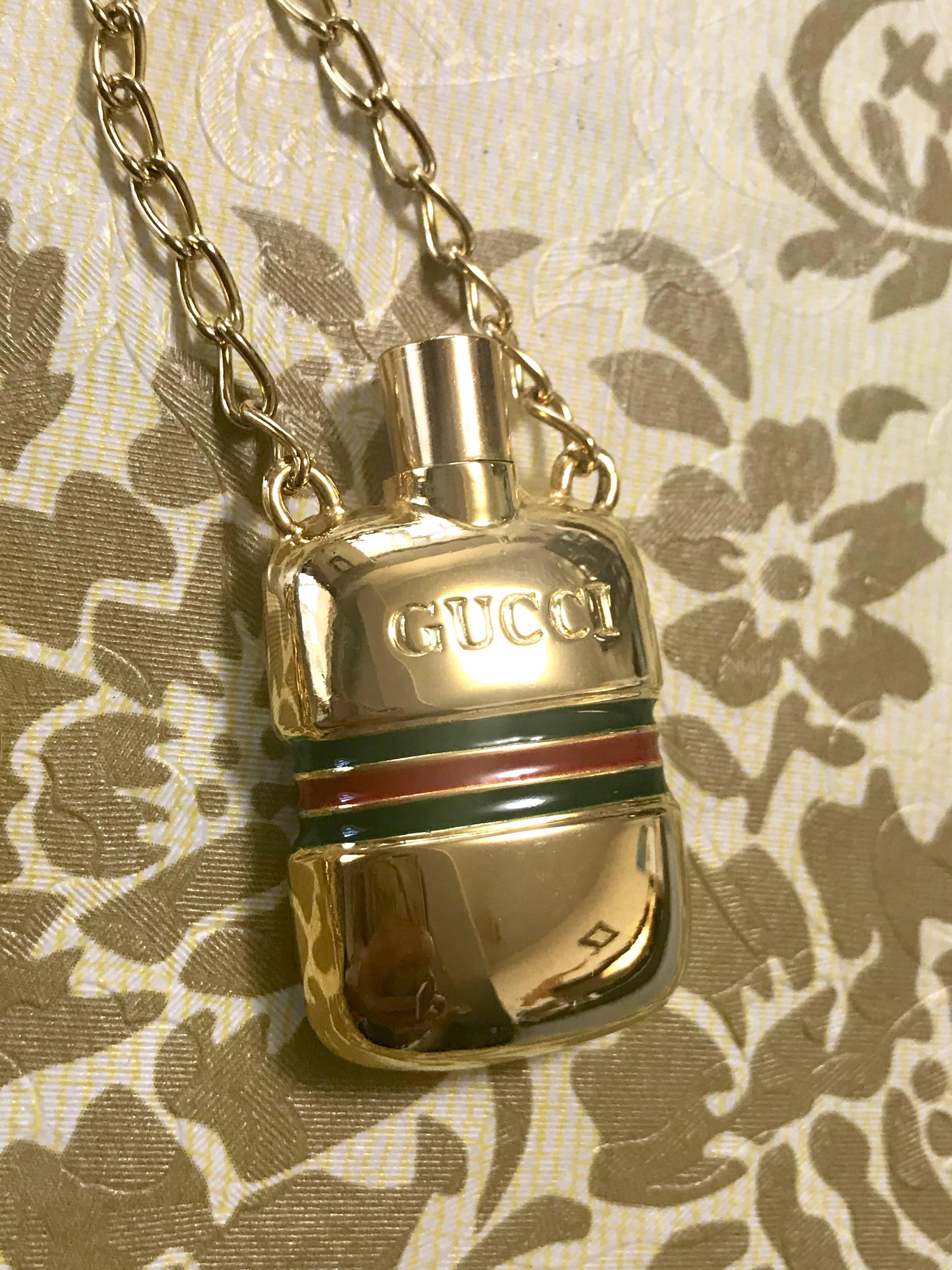 gucci perfume bottle necklace