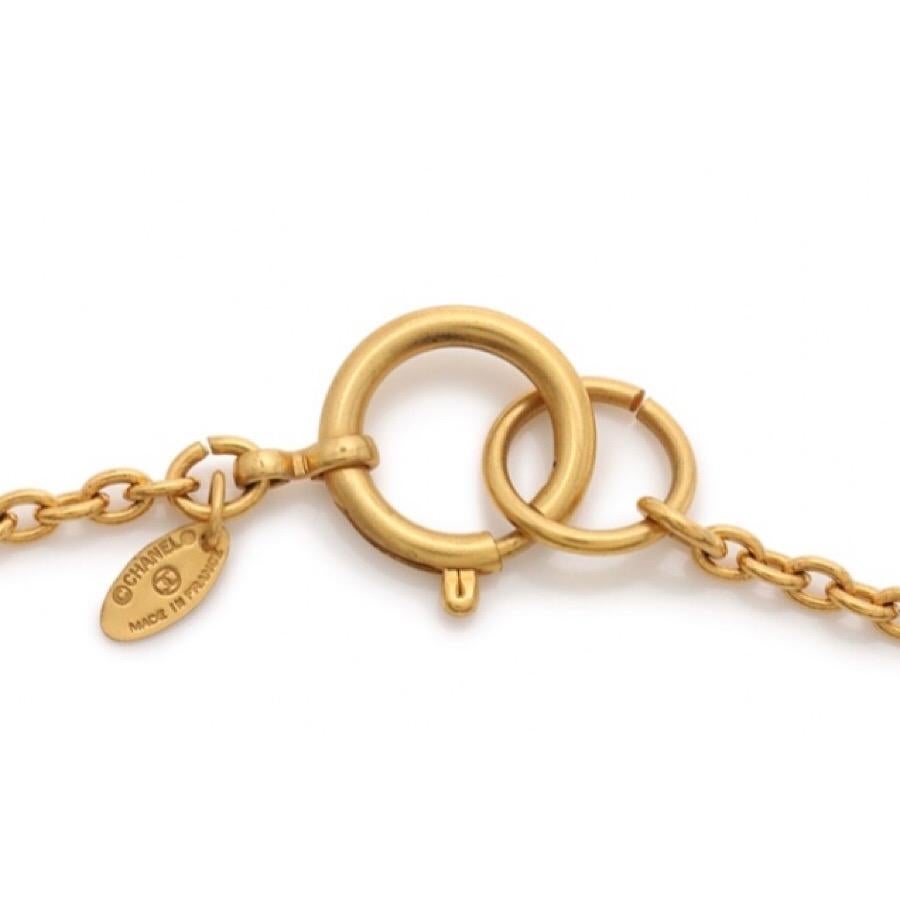 Chanel Vintage simple golden chain necklace  In Good Condition For Sale In Kashiwa, Chiba