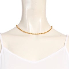 Chanel Vintage simple golden chain necklace