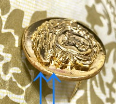 Vintage Gianni Versace golden round medusa motif earrings. Lady Gaga style.