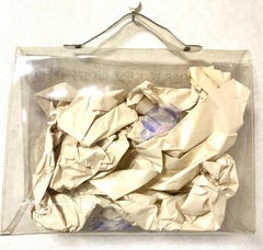 Vintage Hermes transparent clear vinyl Kelly bag, Japan limited Edition. Rare.
