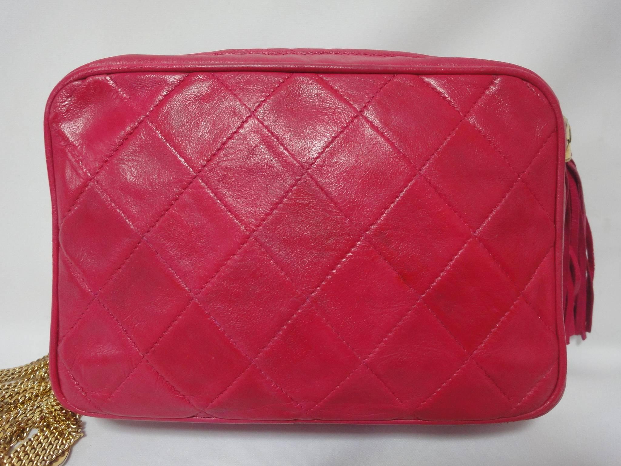 chanel pink lambskin bag