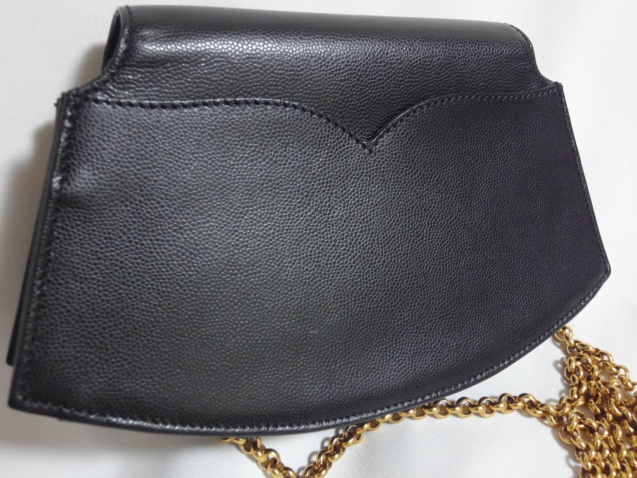 Black MINT. Vintage Christian Lacroix black leather pointy flap tip and heart motif For Sale