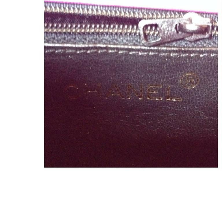 MINT. Vintage CHANEL hot pink genuine lizard double envelop style shoulder bag 1