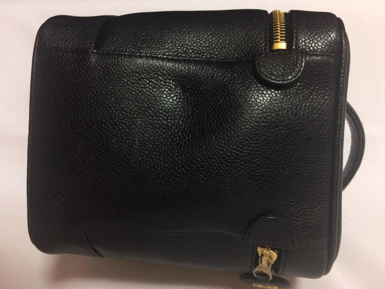 Vintage CHANEL black caviar cosmetic and toiletry mini bag, party ...