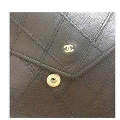 Vintage CHANEL goatskin black wallet, bill, card, checkbook, and passport case