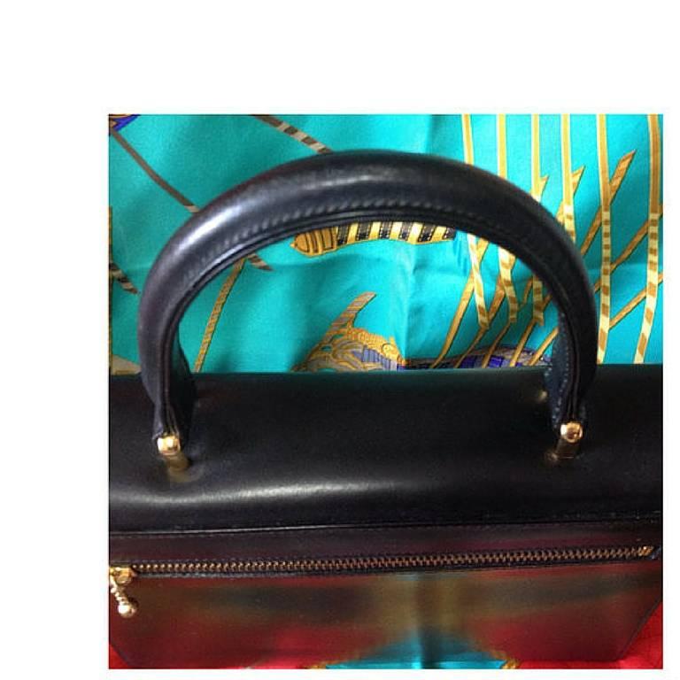versus versace black leather speedy medusa handbag