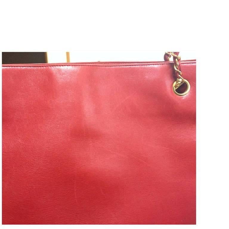 red bag with gold chain