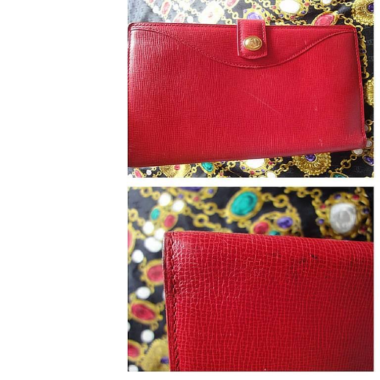 dior red wallet