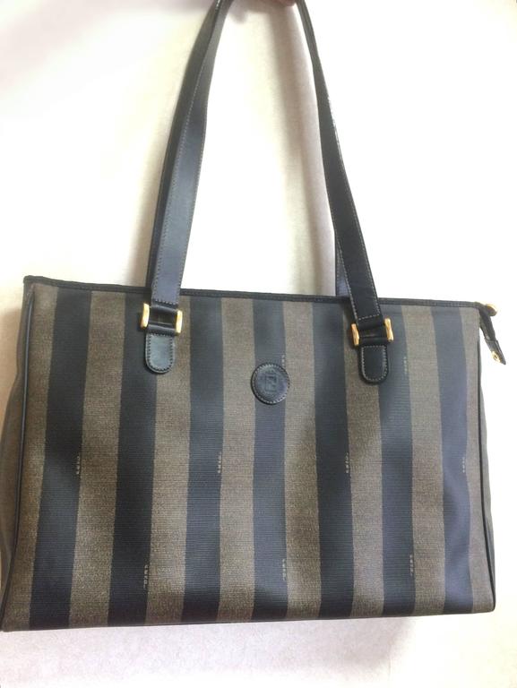 Vintage FENDI classic pecan stripe pattern large shopper tote bag with –  eNdApPi ***where you can find your favorite designer  vintages..authentic, affordable, and lovable.