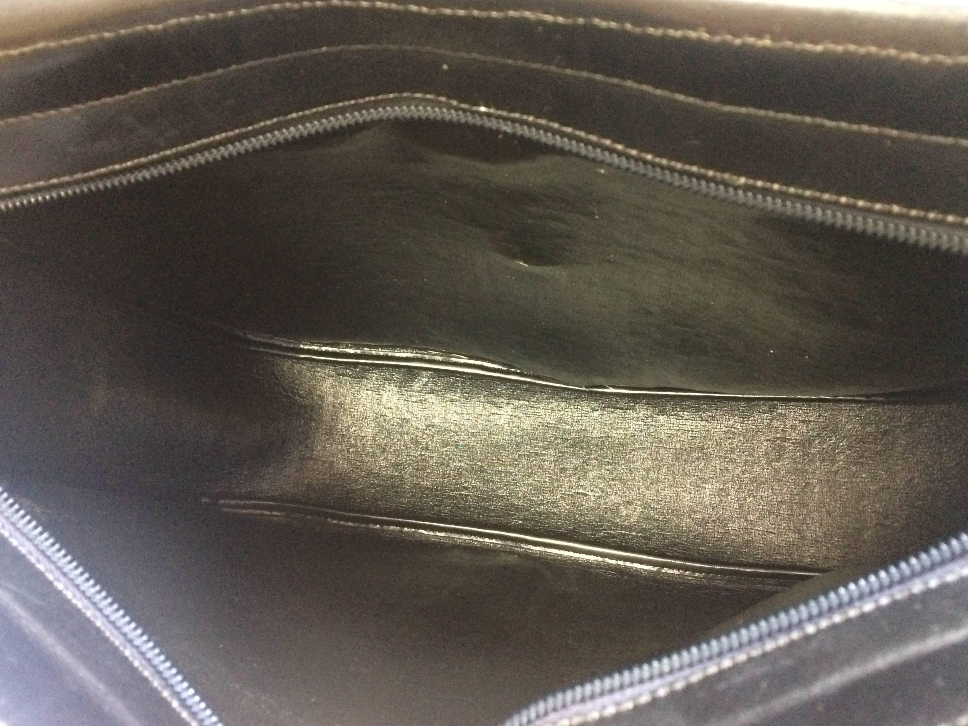 80's vintage Christian Dior navy trotter shoulder bag. Modele Exclusif purse. 1