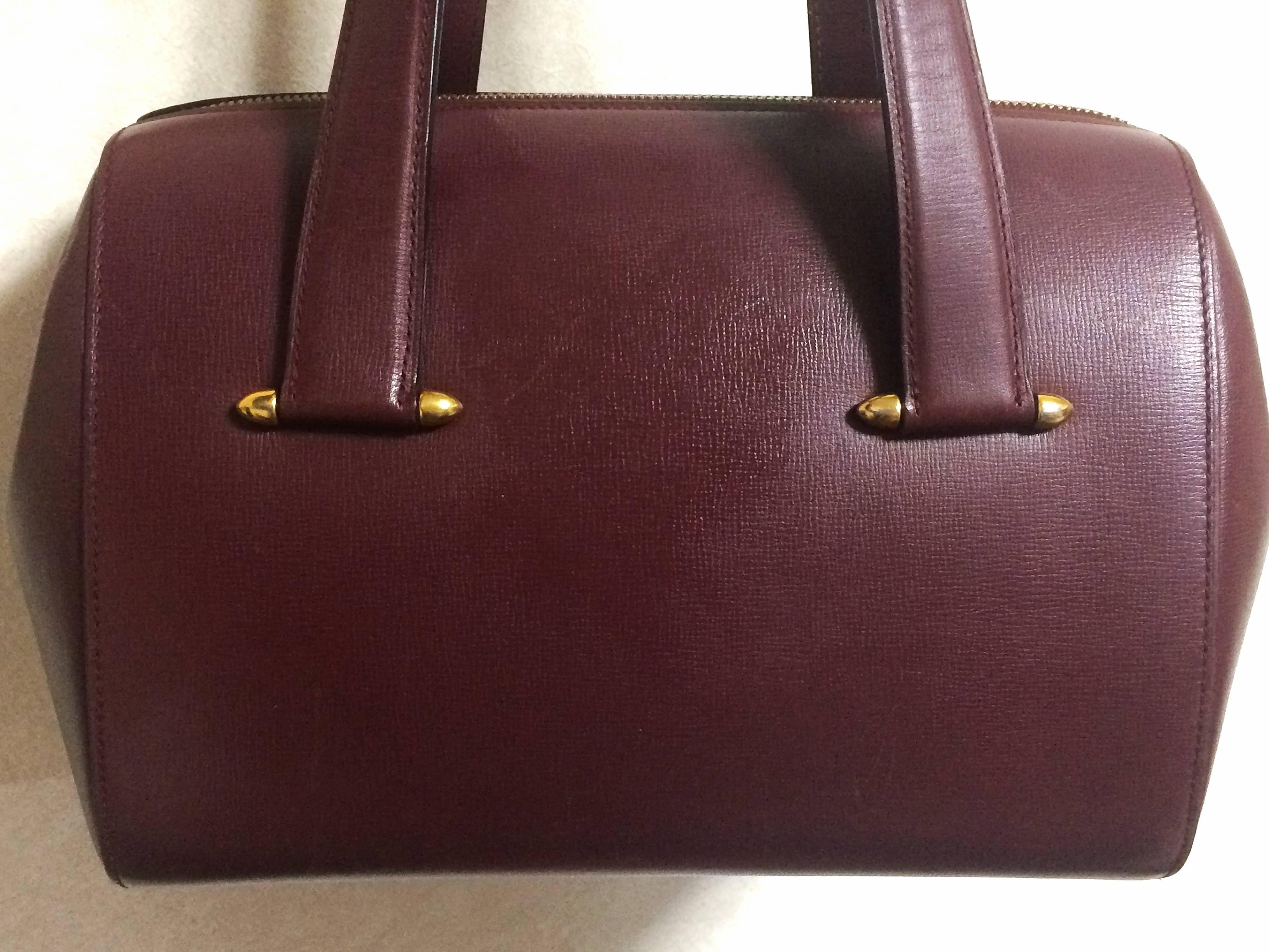 wine leather handbag