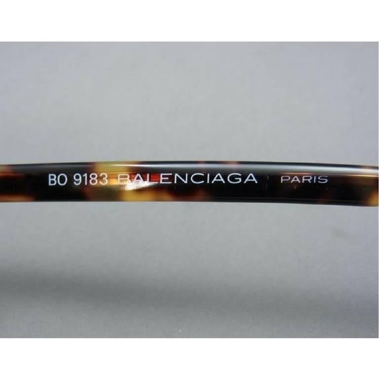 80's vintage Balenciaga French made marble brown frame sunglasses. In Good Condition For Sale In Kashiwa, Chiba