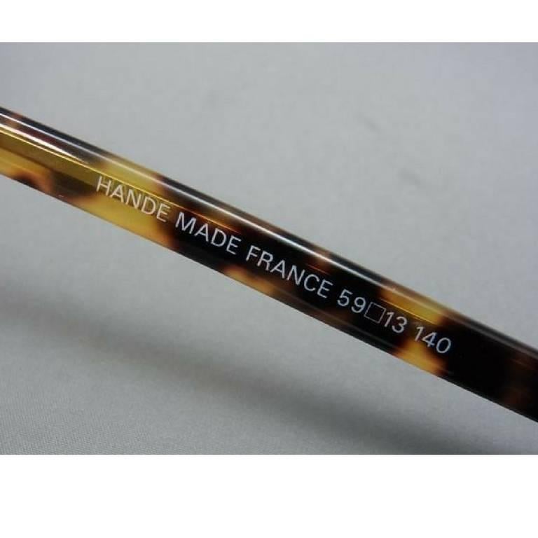 Women's 80's vintage Balenciaga French made marble brown frame sunglasses. For Sale