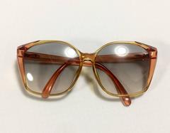 Vintage Christian Dior orange and yellow sunglasses. Very rare retro piece.