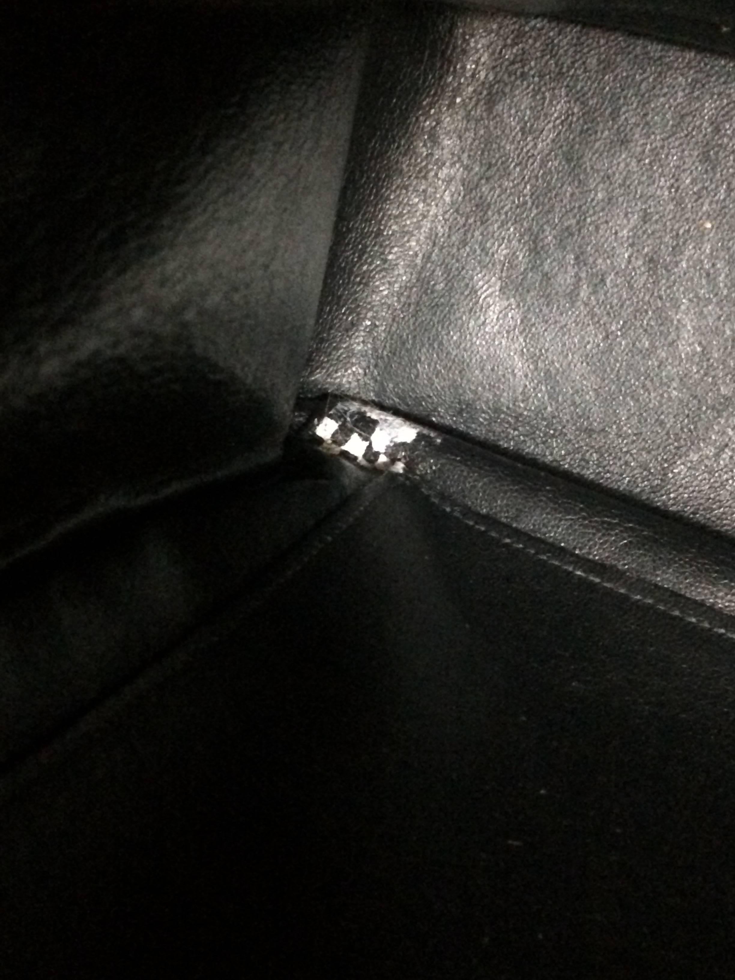 Vintage CHANEL rare 2.55 combo design black caviar leather chain shoulder bag. 4