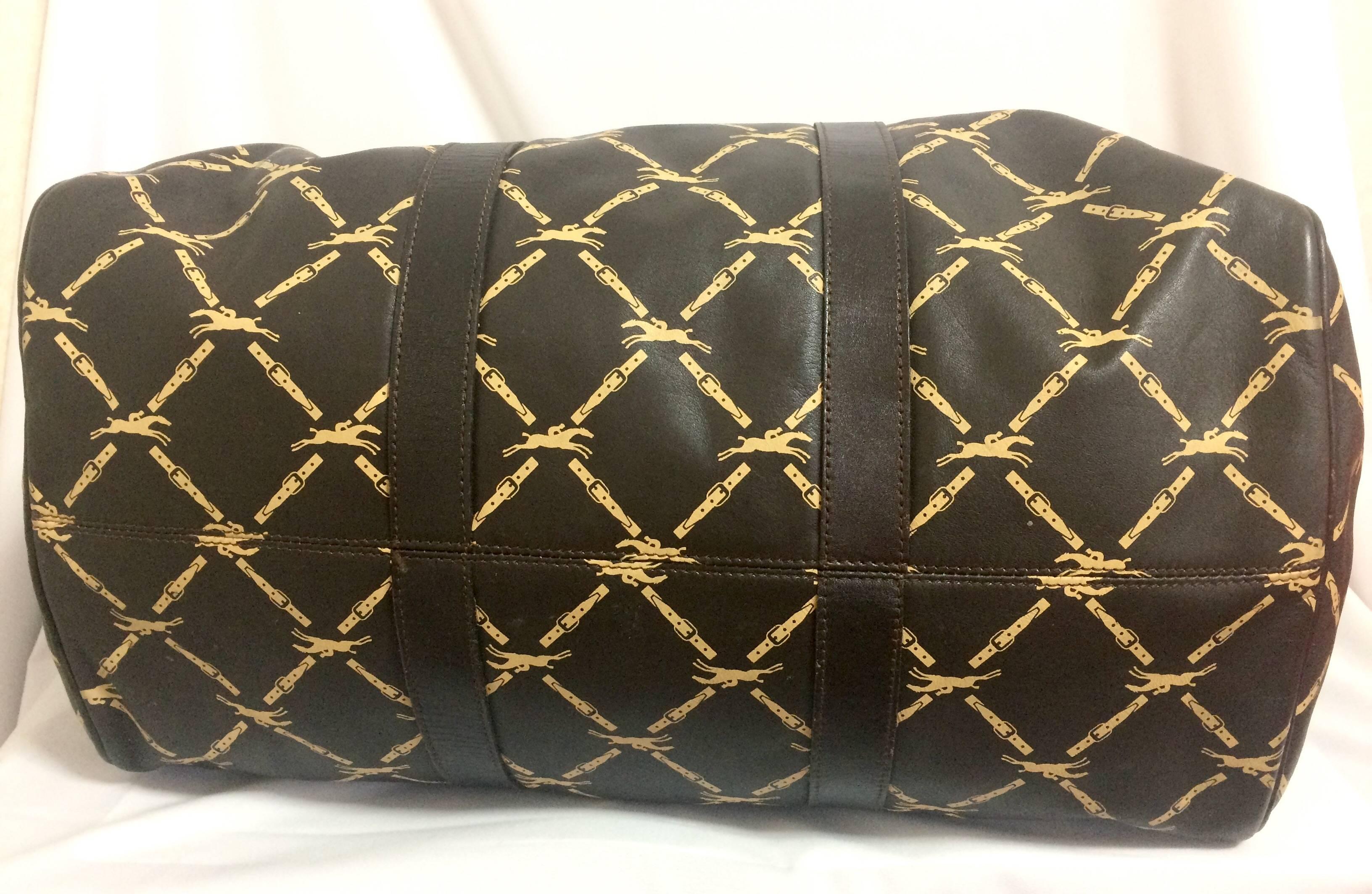 longchamp leather duffle bag
