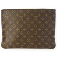 70's vintage Louis Vuitton monogram envelope style document portfolio purse.