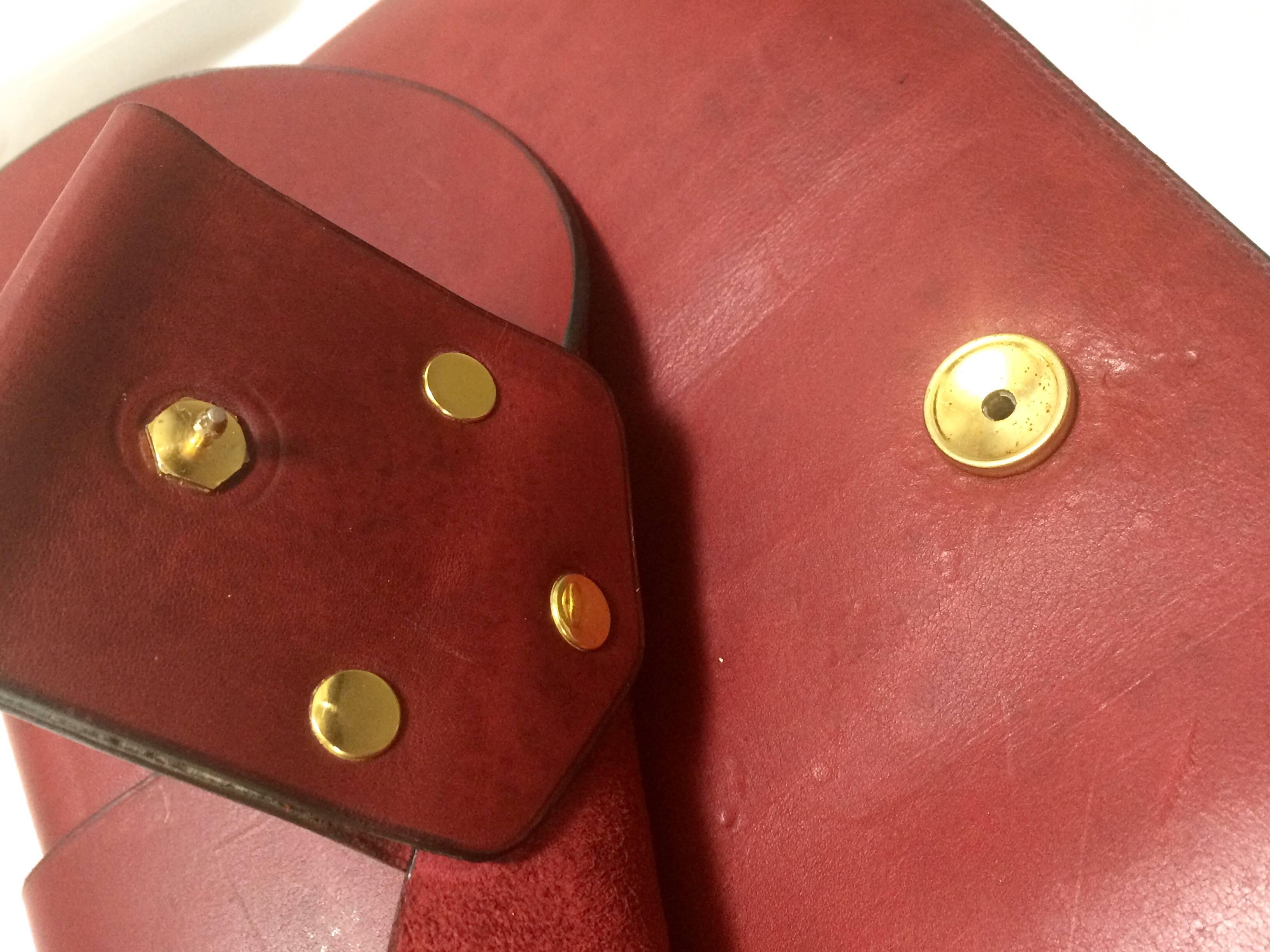 Vintage Christian Dior wine leather document, portfolio case bag. Unisex purse. 2