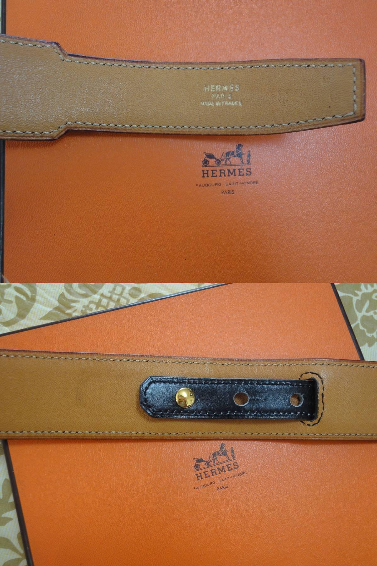 Black MINT. Vintage HERMES black box calf leather Kelly belt. Stamp S in O, 1989. 65cm For Sale